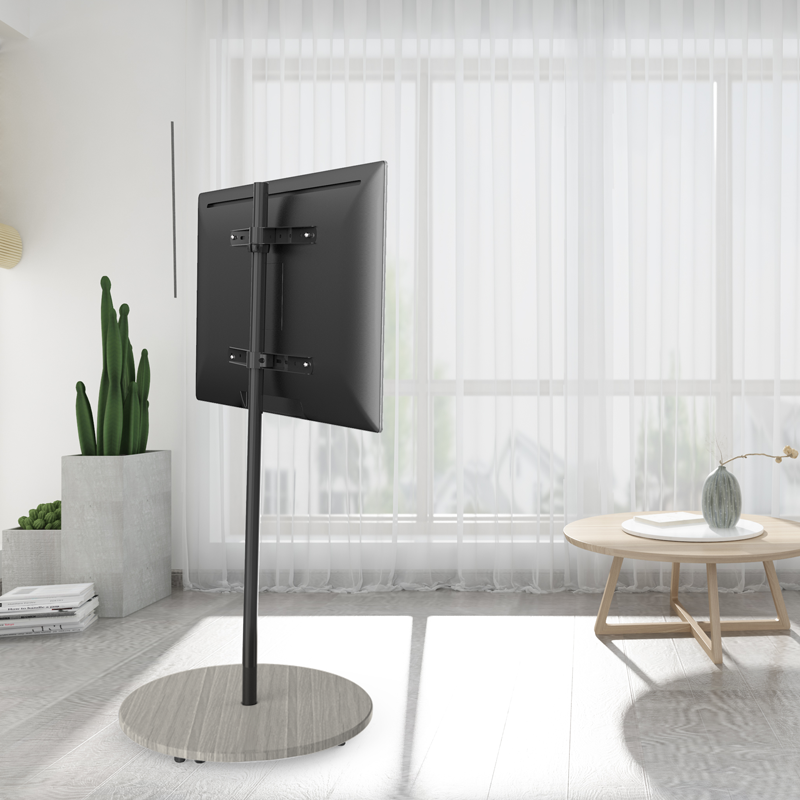 Wall mount XTRARM Arius TV floorstand Grey wood print